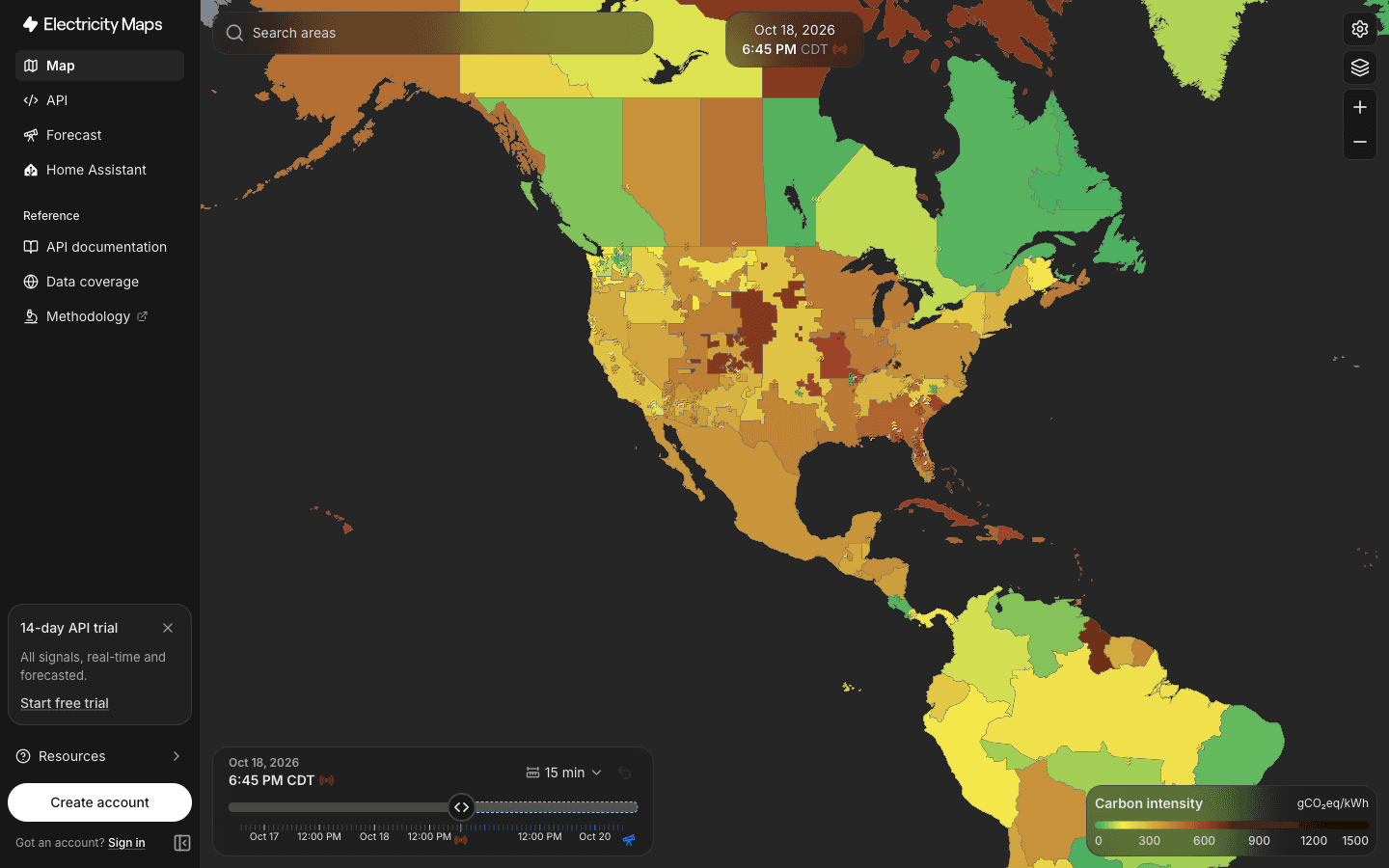 Electricity Maps screenshot